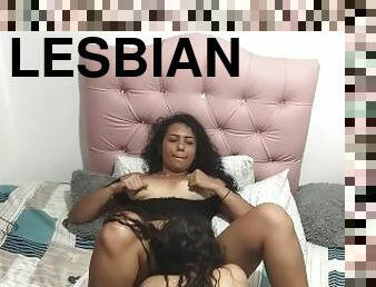 my lesbian friend visits me and I ask her to lick my sweet pussy, scissor