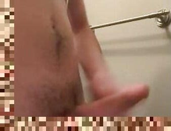 College Jock Rubs Cock In Bathroom Moaning