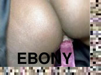 Hot ebony riding dildo