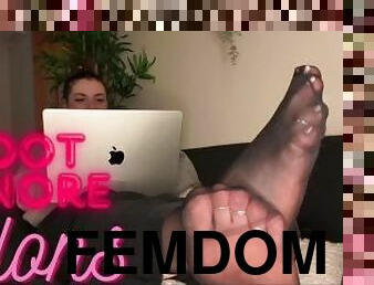 Nylon Socks Foot Ignore - Goddess Worship Humiliation Foot Fetish