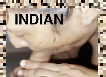 Desi Indian Girl Deepthroat Blowjob Cum After A Long Immfuck
