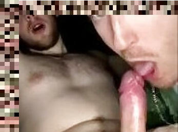 offentlig, amatør, blowjob, svelging, bil, cum, pikk, suging