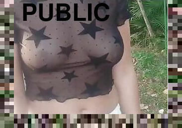 tetas-grandes, público, amateur, adolescente, natural, a-solas, exhibicionismo