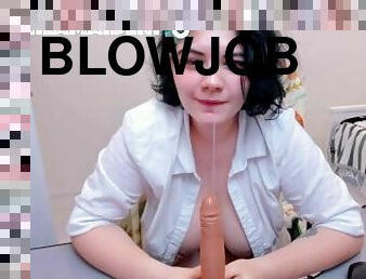 Blowjob with saliva