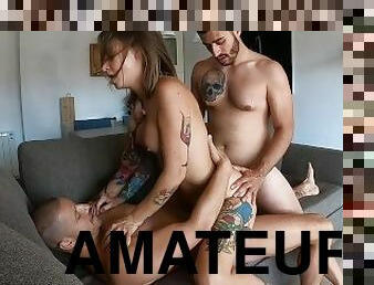 fitta-pussy, amatör, anal, cumshot, trekant, dubbel, blond, rövhål, penetrering