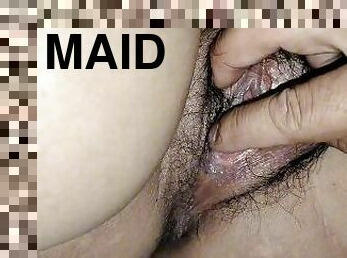 payudara-besar, berambut, pembantu-wanita, puting-payudara, orgasme, vagina-pussy, jenis-pornografi-milf, gemuk, teransang, normal