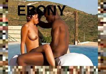 Ebony fuck outdoors couple