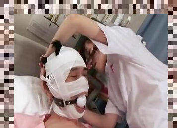 Asian nurse fucks with patient until exhaustion