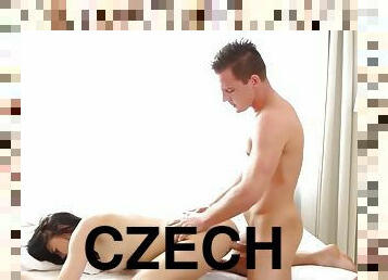 Horny young Czech girl shares passionate sex with her boyfriend