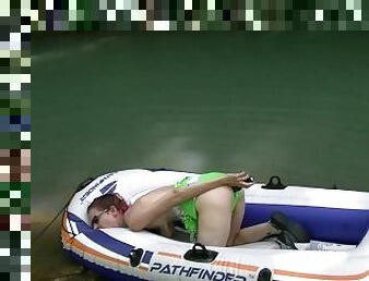 Masturbating in a raft