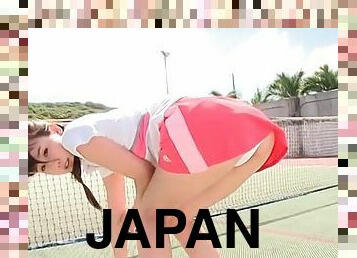 utendørs, sport, japansk, stripping, tennis, erting