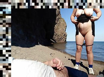 The Stranger Shocked The Exhibitionist On The Sea Beach - Xsanyany 6 Min