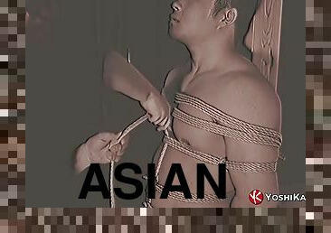 アジアの, ゲイ, bdsm, フェティッシュ, ボンデージ, 割込む