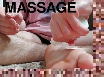 amatör, tonåring, massage, fötter, fetisch, ensam, påklätt-sex