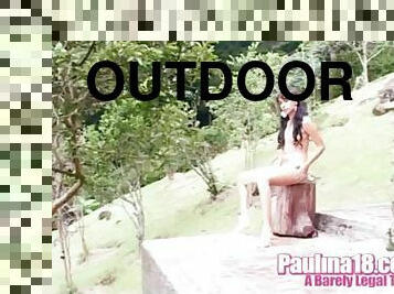 Horny Paulina ***Fingering Pussy Outdoor