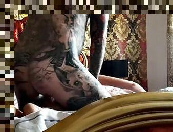 skinny tattooed brunette with tight pussy is fucked hard she screams that she doesn't want anymore r
