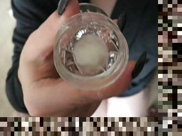 My Girlfriend Drinks my Cum From a Glass