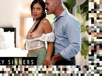 Family Sinners - Violet Starr Can't Hide How Much She Wants Her Stepdad Charles Dera's Cock
