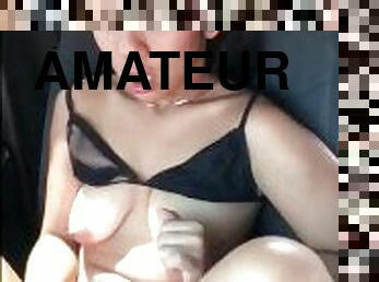 mastubasi, umum, amatir, jenis-pornografi-milf, mobil, tertangkap, berkedip