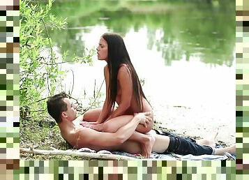 Outdoor passion for a horny couple