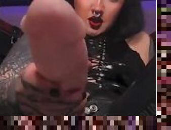Goth Mistress with HUGE strap-on