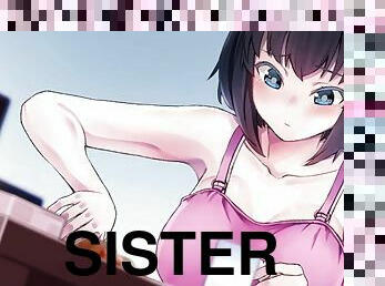 asiático, hardcore, anime, hentai, irmã