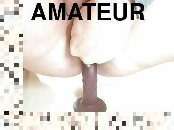 masturbation, amatör, anal, leksak, ritt, dildo, ensam