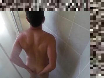 Wanking in the shower