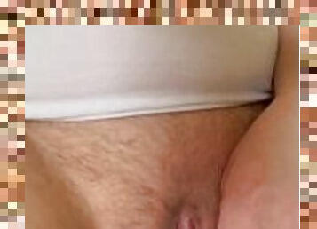 Fucking my tight hairy pussy with this small cock