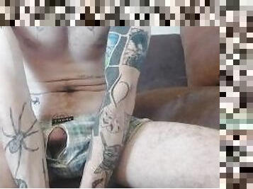 Hard cock in boxers