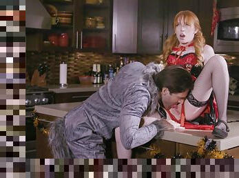 redhead fucked in the kitchen and bedroom for long fantasy perversions