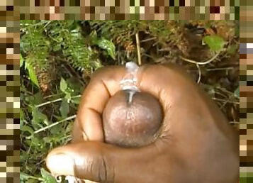 AFRICAN AMATEUR BOYFRIEND MASTURBATING IN THE WOODS ALMOST CAUGHT????????????