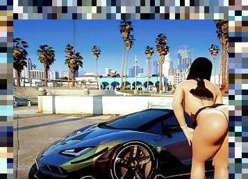 GTA V THICC BABE & SPORTS CAR SHOWCASE