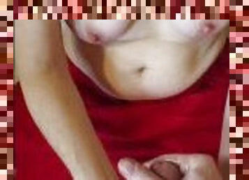 gros-nichons, masturbation, milf, secousses, ejaculation, naturel, seins, boules