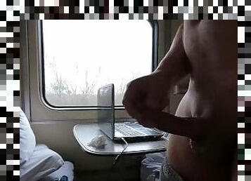 Weekend trip train+hotel part2 (train masturbation)