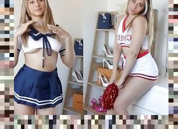 Cheerleader Try On Haul with HOT Mom