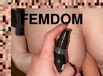 strap-on, amatör, anal, bdsm, fransk, slav, dildo, dominans, femdom, verklighet