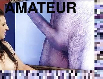 amateur, babes, énorme-bite, maison, belle, fétiche, brunette, bite