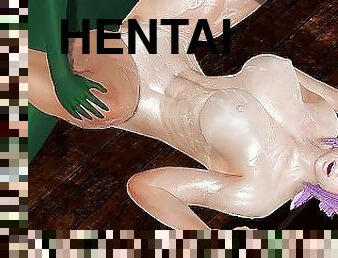 goblin Gobuta fucks muscular Shion on floor 3d hentai