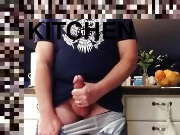Stroking in the kitchen until almost caught by FedEx driver