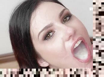 PremiumBukkake - Deborah Lapiedra swallows 68 huge mouthful cumshots