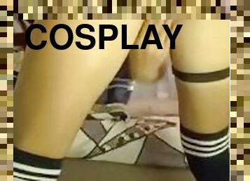Cosplay Cunt Spanking Playing with My New Toy Double Penetration Wet Cunt Asian Thai Part 2