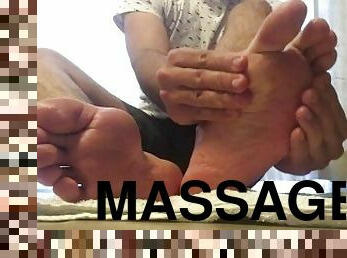 Touching every part of my big male feet giving them the love they deserve - Manlyfoot