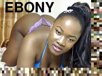 Pretty ebony in thong