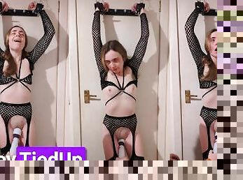 Scottish Teen Has Eye-Rolling Orgasms Restrained & Wanded