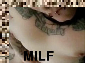 Sexy tattooed milf playing with herself