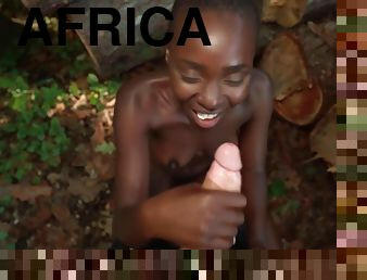 Smiley African Ebony Teen Zaawaadi Gets Her First Pi