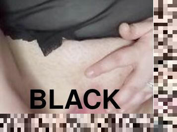 Solo Masturbation using Favorite Black Dildo