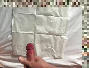 Shooting Cum on a Tissue