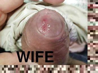 Big dick cuming on wifes panties